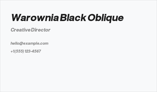 Warownia Black Oblique Business Card