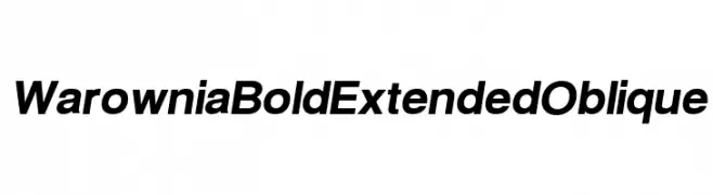 Warownia Bold Extended Oblique  नि: शुल्क फ़ॉन्ट्स डाउनलोड