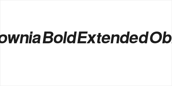 Warownia Bold Extended Oblique Logo