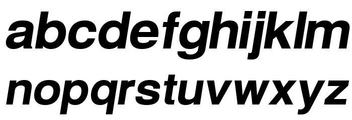 Warownia Bold Extended Oblique Font LOWERCASE