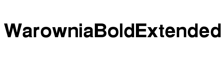 Warownia Bold Extended Font