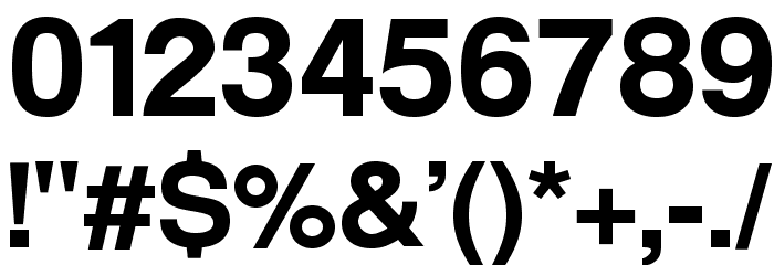 Warownia Bold Extended Font OTHER CHARS