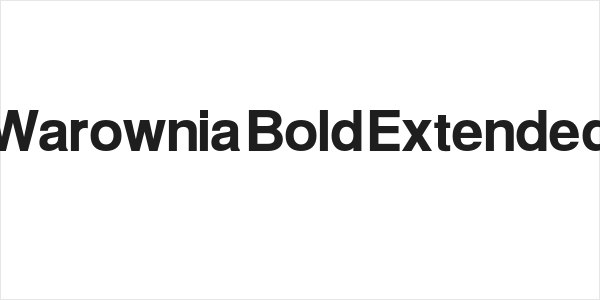 Warownia Bold Extended Logo