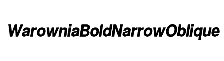 Warownia Bold Narrow Oblique Font