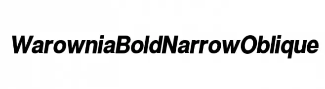 Warownia Bold Narrow Oblique  Descarca Fonturi Gratis