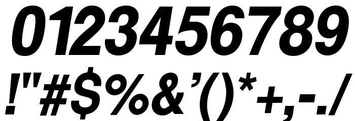 Warownia Bold Narrow Oblique Font OTHER CHARS