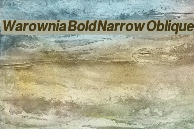 Warownia Bold Narrow Oblique Example 2
