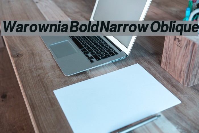 Warownia Bold Narrow Oblique Font examples
