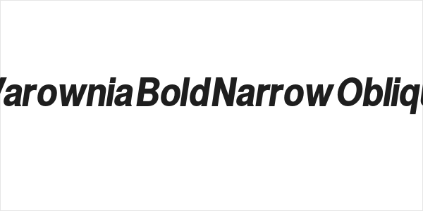 Warownia Bold Narrow Oblique Logo
