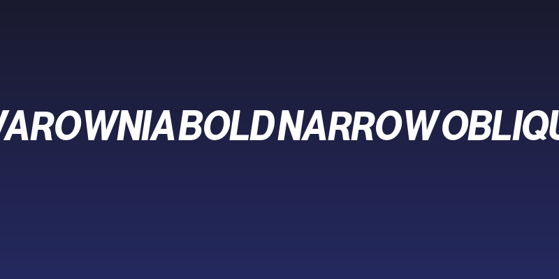 Warownia Bold Narrow Oblique Social Header