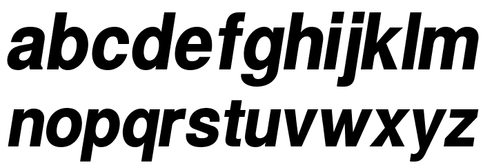 Warownia Bold Narrow Oblique Font LOWERCASE