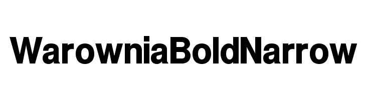 Warownia Bold Narrow Font