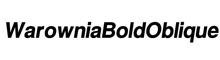 Warownia Bold Oblique Font