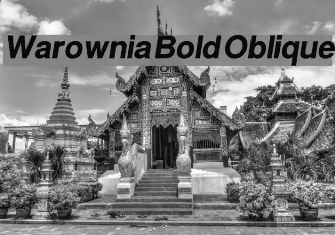 Warownia Bold Oblique  examples