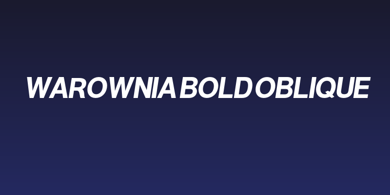 Warownia Bold Oblique Social Header