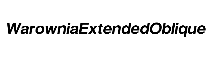 Warownia Extended Oblique Font