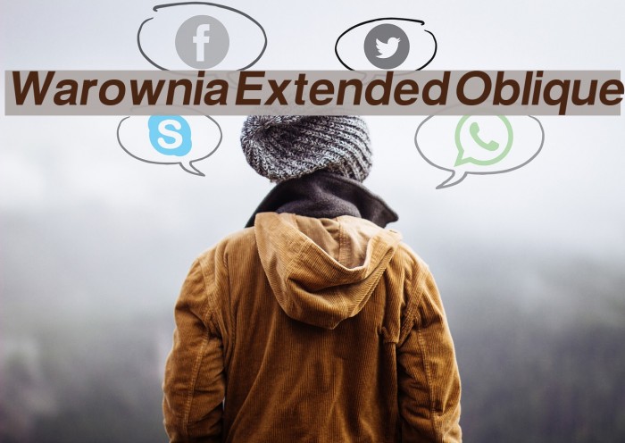 Warownia Extended Oblique Font examples