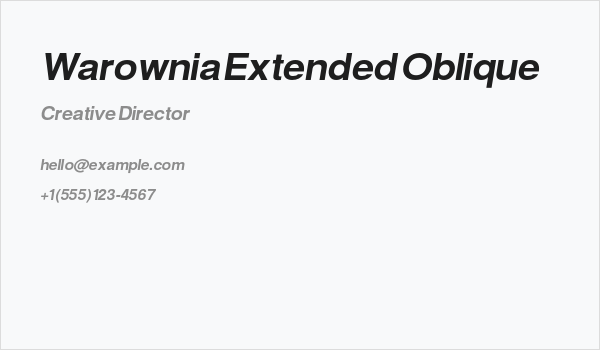 Warownia Extended Oblique Business Card
