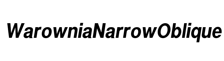 Warownia Narrow Oblique Font