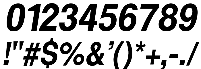Warownia Narrow Oblique Font OTHER CHARS