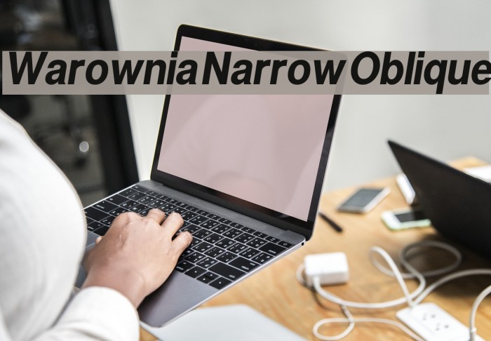 Warownia Narrow Oblique Font examples