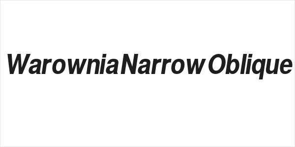 Warownia Narrow Oblique Logo