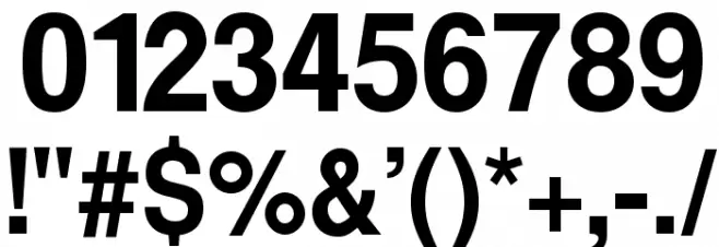 Warownia Narrow Font OTHER CHARS