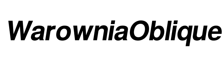 Warownia Oblique Font