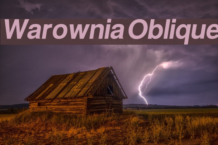 Warownia Oblique Font examples