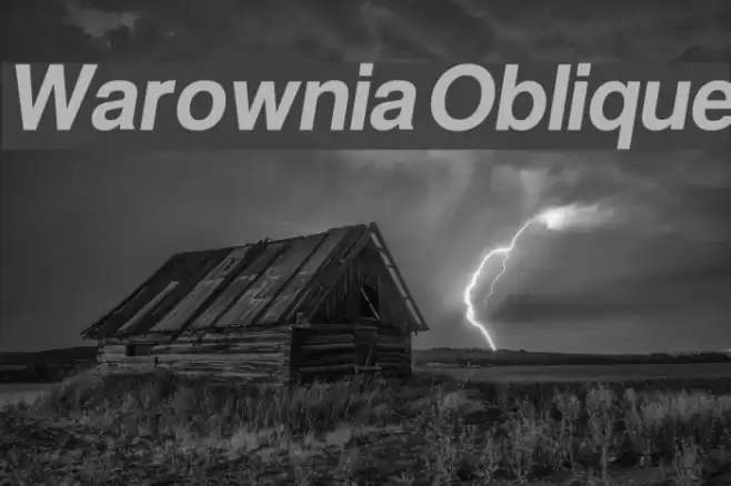 Warownia Oblique Font examples