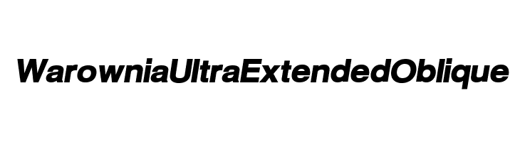 Warownia Ultra Extended Oblique Font