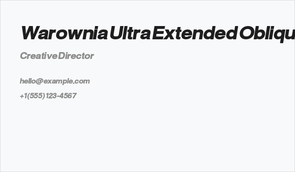Warownia Ultra Extended Oblique Business Card