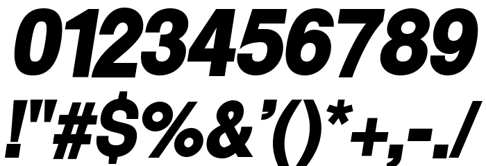 Warownia Ultra Narrow Oblique Font OTHER CHARS