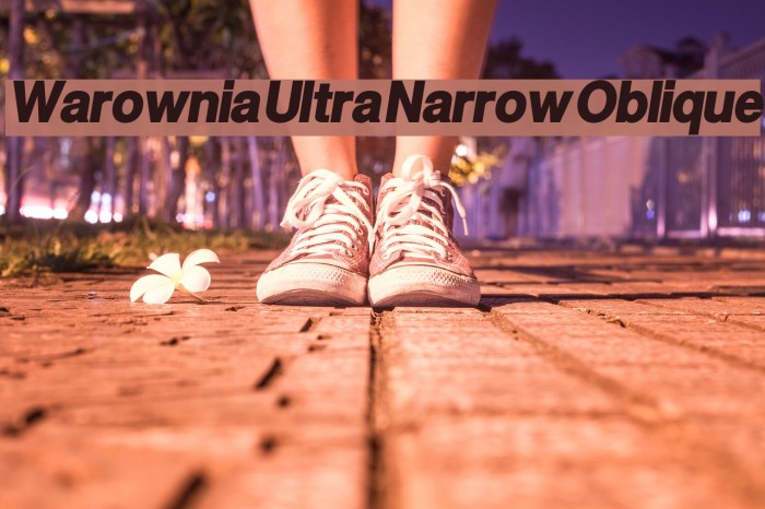 Warownia Ultra Narrow Oblique Font examples