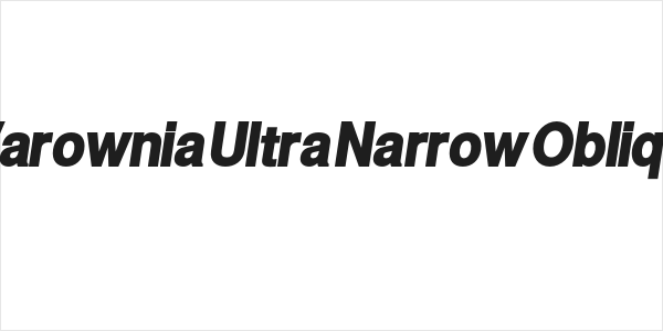 Warownia Ultra Narrow Oblique Logo