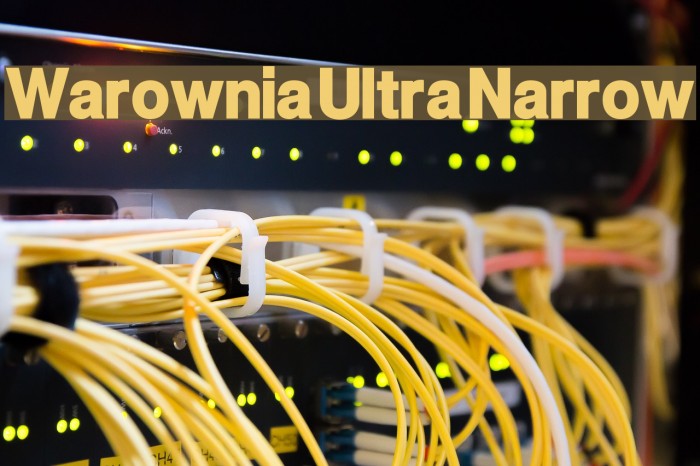 Warownia Ultra Narrow Font examples