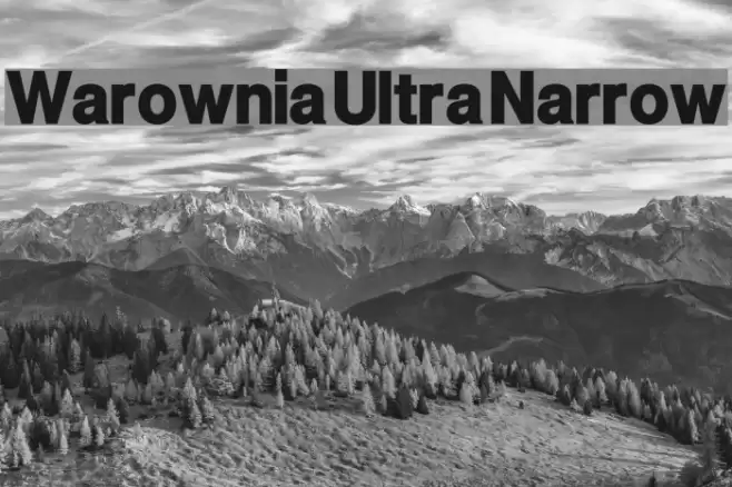 Warownia Ultra Narrow Font examples