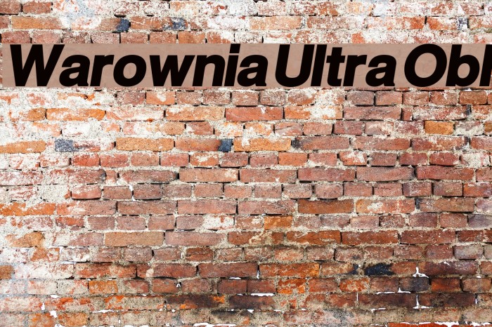 Warownia Ultra Obl Font examples