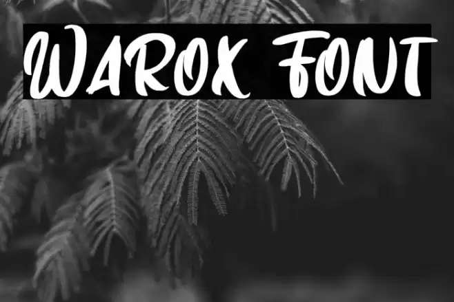 Warox Font examples