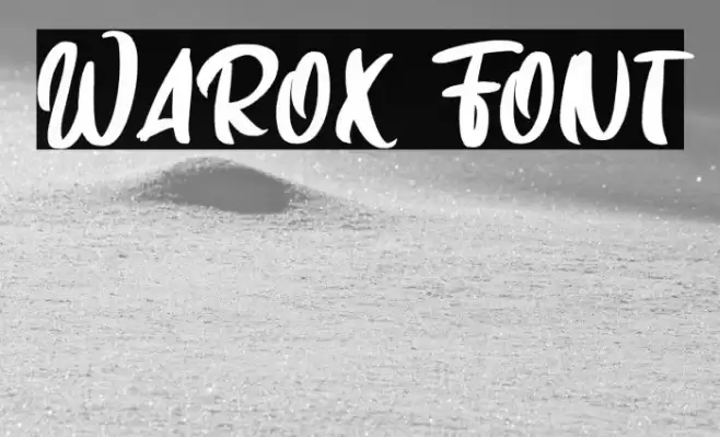 Warox Font examples