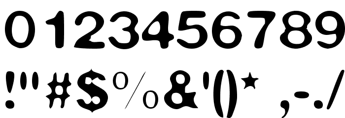 Warp 1 Font OTHER CHARS