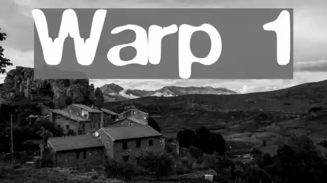 Warp 1 Font examples