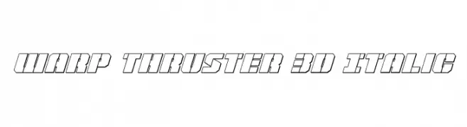 Warp Thruster 3D Italic 