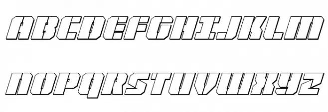 Warp Thruster 3D Italic Fuentes MAYÚSCULAS