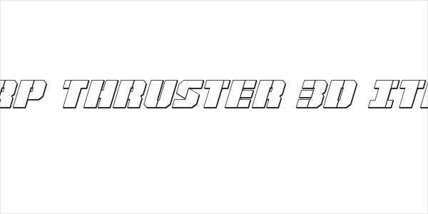 Warp Thruster 3D Italic Logo