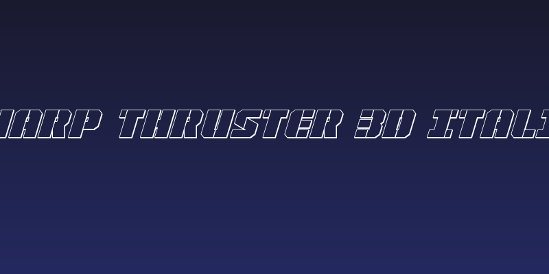 Warp Thruster 3D Italic Social Header