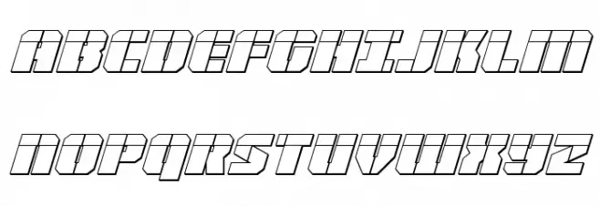 Warp Thruster 3D Laser Italic Fonte MAIÚSCULAS
