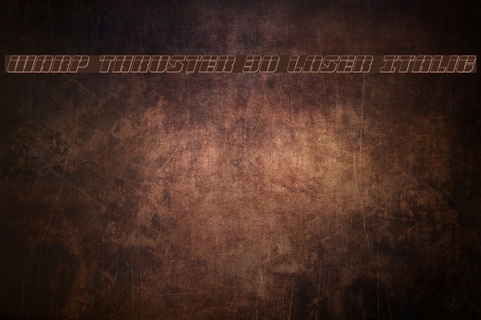 Warp Thruster 3D Laser Italic Font examples