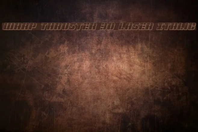 Warp Thruster 3D Laser Italic Example 1