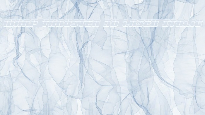 Warp Thruster 3D Laser Italic Font examples